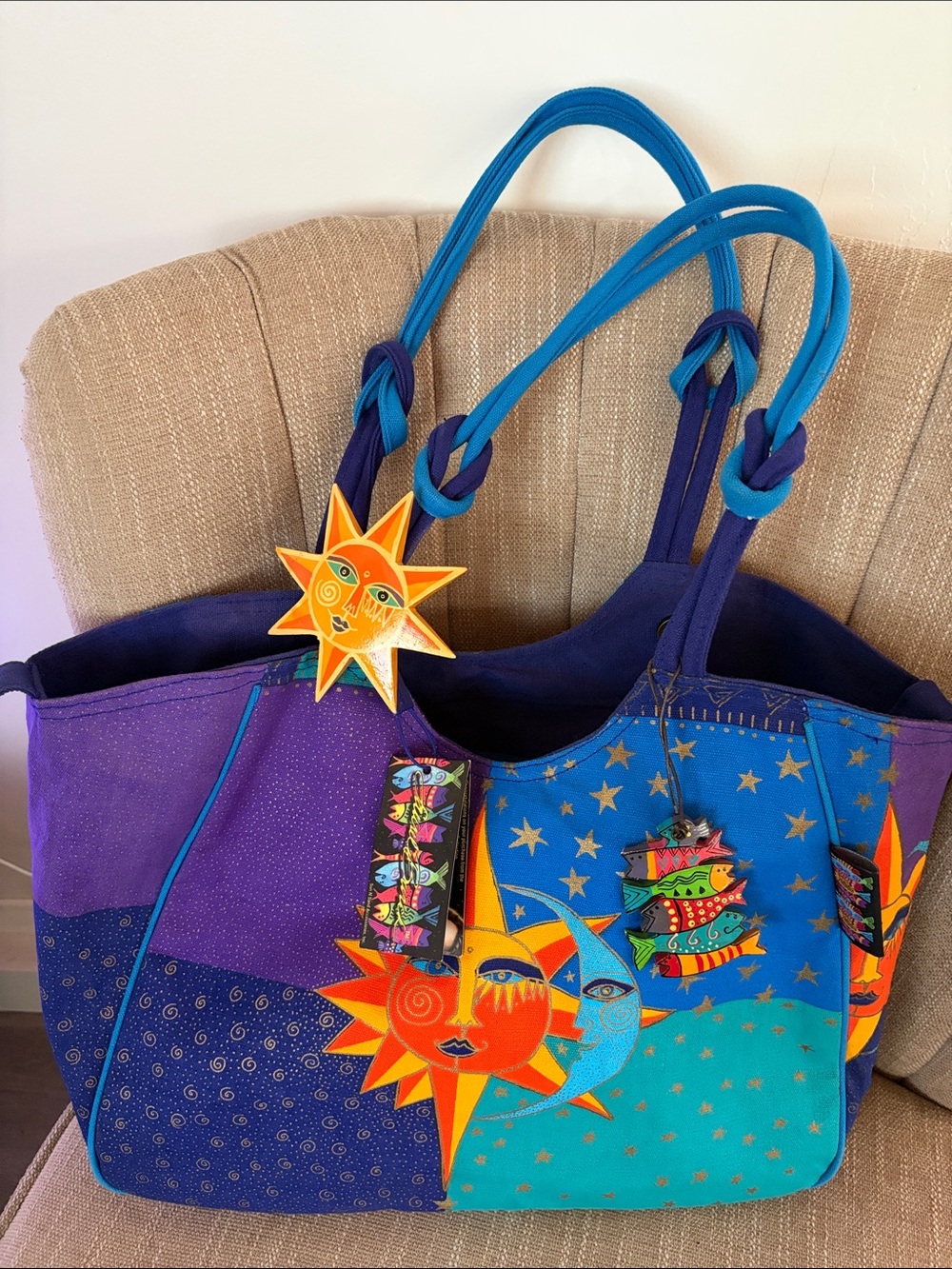 LAUREL BURCH Signature Collection Sun & Sand Tote Bag